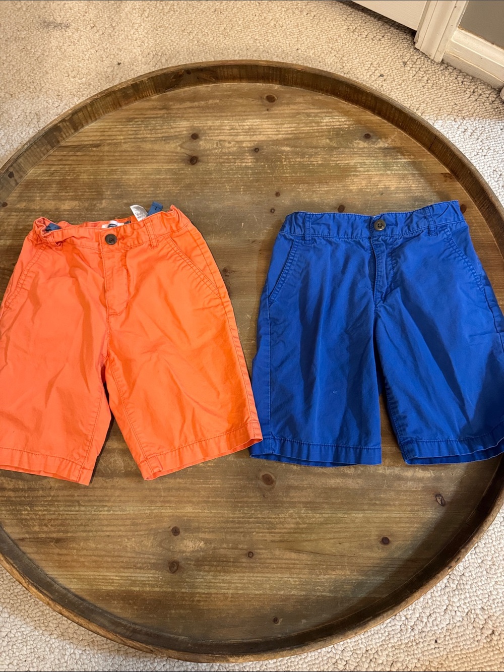 Old Navy Orange& Blue  Boys Cotton Shorts
Size 7